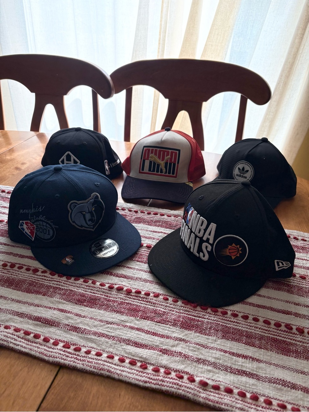 NBA Black and Navy Snapback Hat Bundle with Team Logos